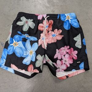 BOSS Floral Swim Shorts, Medium